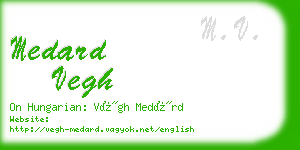 medard vegh business card